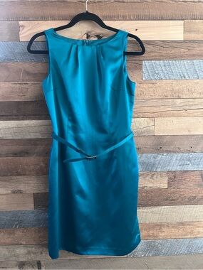 Teal  Ann Taylor Dress with Belt. Size 4 P.